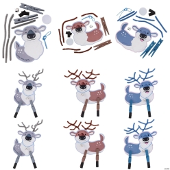 Arctic Wonderland Reindeer Clothespin Craft Kits-6Pk